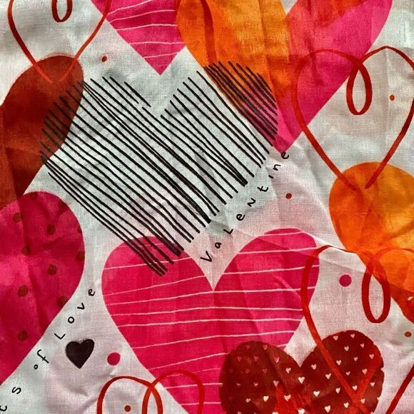 Valentine’s Day Multi Mixed Print Fashion Scarf Red Black White Pink OSFM - Picture 4 of 5